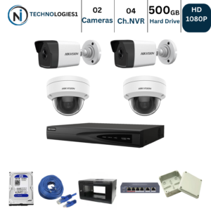 4 FULL HD CCTV CAMERAS PACKAGE 03 (Hikvision)  60,000/PKR