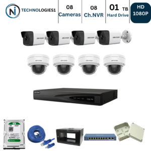 8 FULL HD CCTV CAMERAS PACKAGE 03 (Hikvision) 128,000/PKR