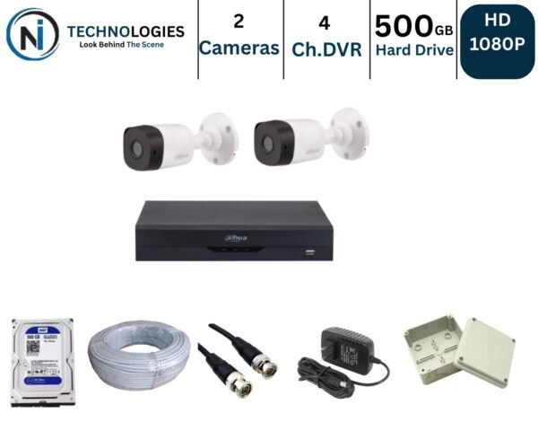 Ni Technologies1 2 FULL HD CCTV CAMERAS PACKAGE 01