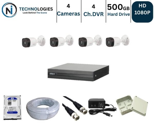 Ni Technologies1 2 FULL HD CCTV CAMERAS PACKAGE 01