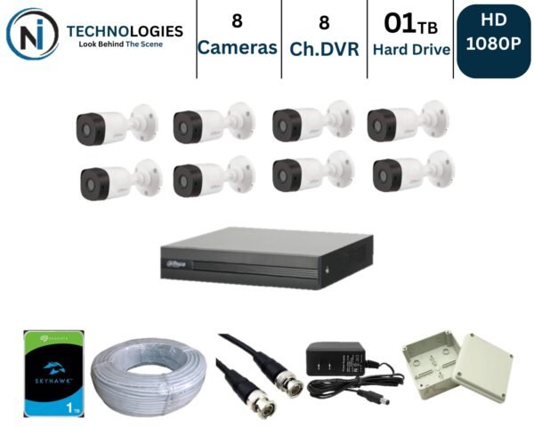 Ni Technologies1 2 FULL HD CCTV CAMERAS PACKAGE
