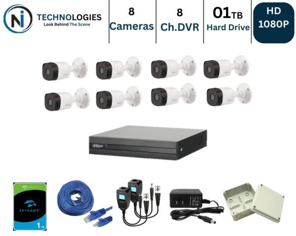 Ni Technologies1 2 FULL HD CCTV CAMERAS PACKAGE 01