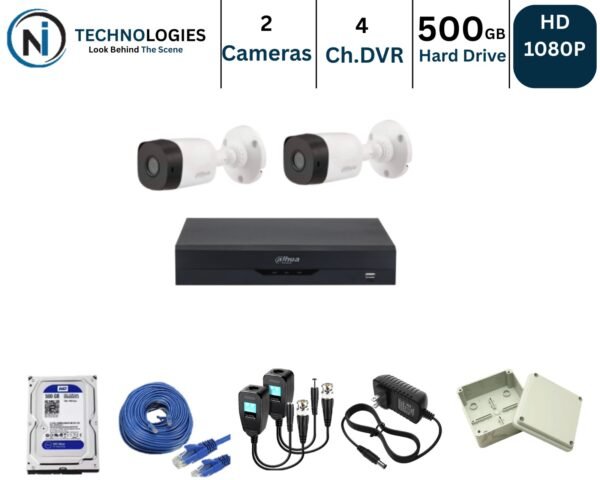Ni Technologies1 2 FULL HD CCTV CAMERAS PACKAGE 02