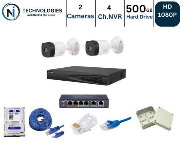 Ni Technologies1 2 FULL HD CCTV CAMERAS PACKAGE 01