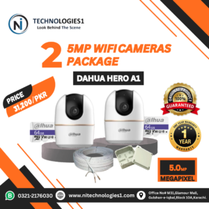 02 DAHUA HERO A1 5MP WIFI CAMERAS PACKAGE  31,200/PKR