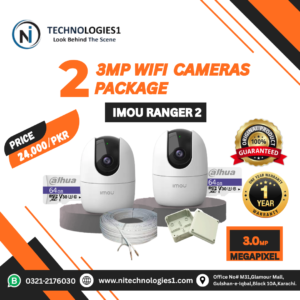 02 IMOU 3MP RANGER 2 WIFI CAMERAS PACKAGE 24,000/PKR