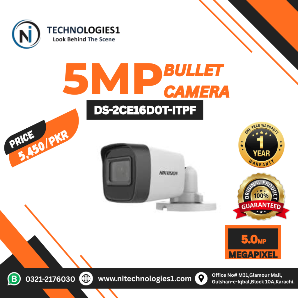 Dahua DS-2CE76D0T-ITPF 5MP Analog Bullet CCTV Camera for Indoor and Outdoor Security