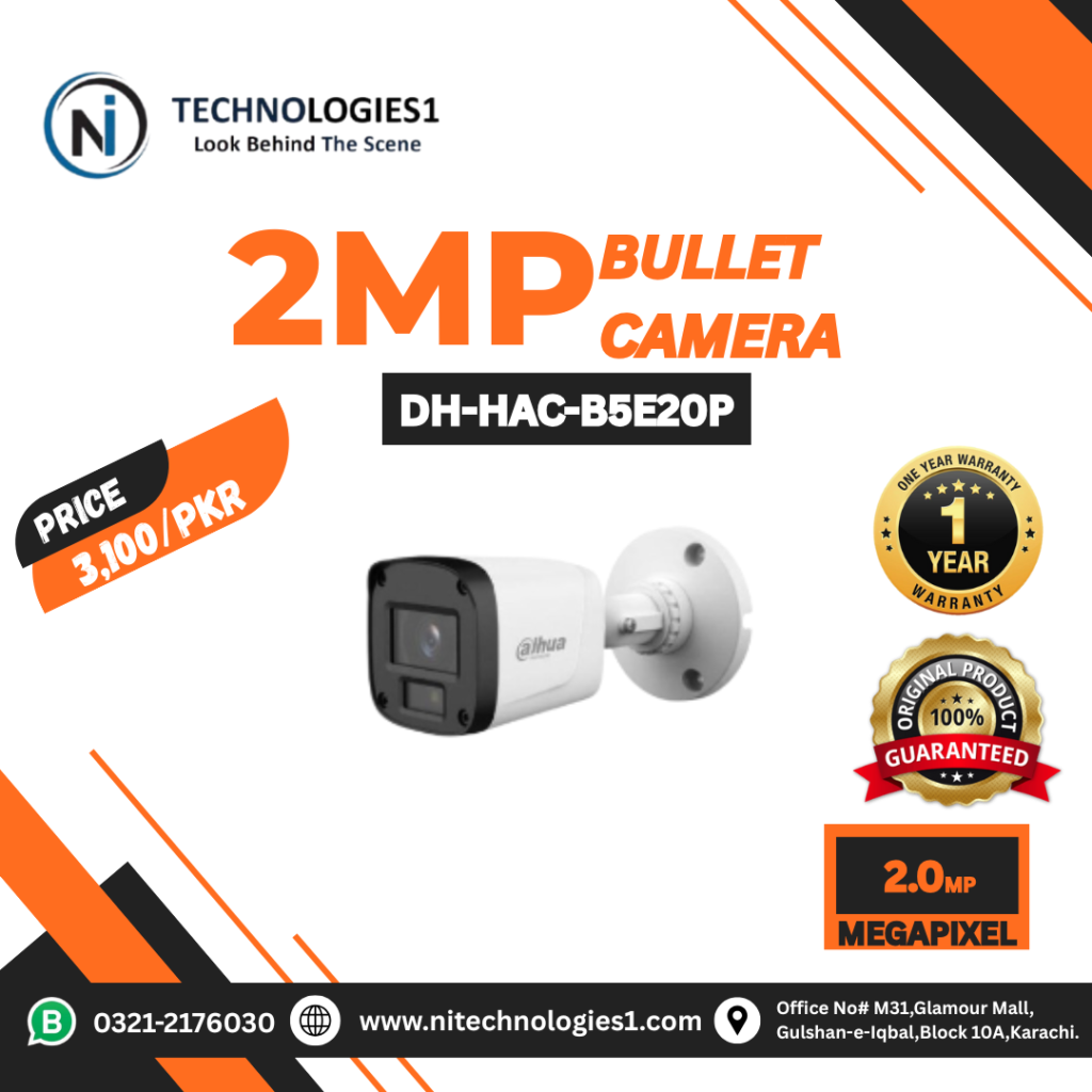 Dahua DH-HAC-B5E40P 2MP Analog Bullet CCTV Camera for Indoor and Outdoor Security